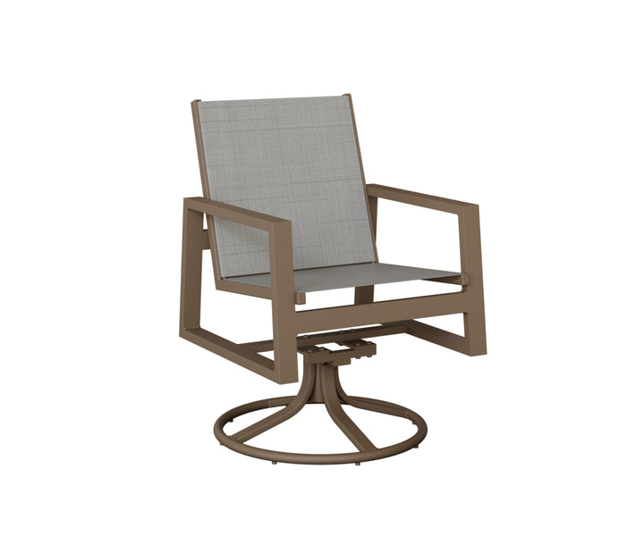 Vida Sling Swivel Rocker Dining Chair