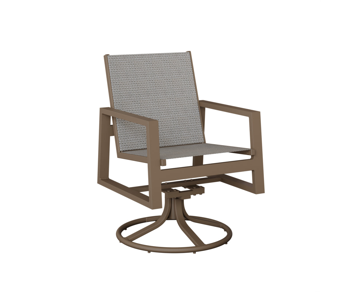 Vida Sling Swivel Rocker Dining Chair