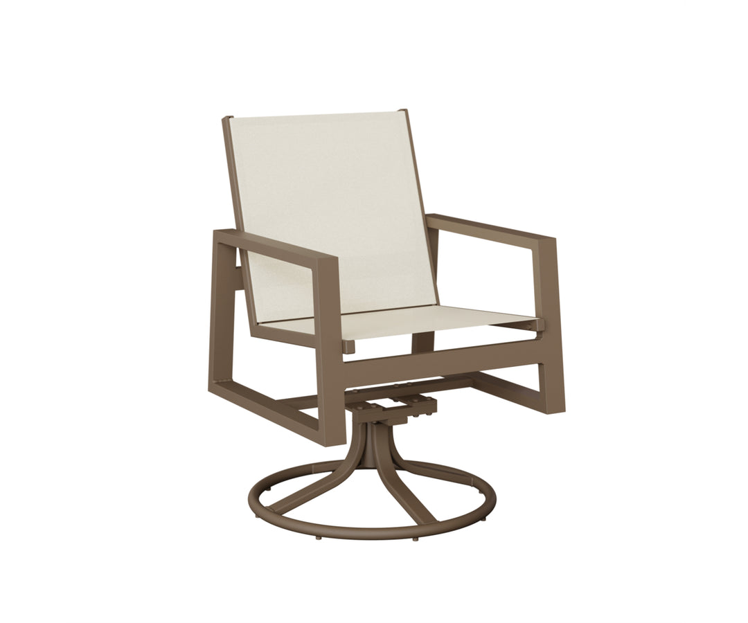 Vida High Back Sling Swivel Rocker Dining Chair
