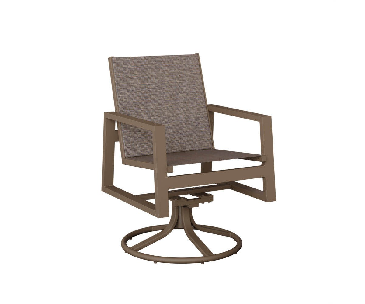 Vida High Back Sling Swivel Rocker Dining Chair