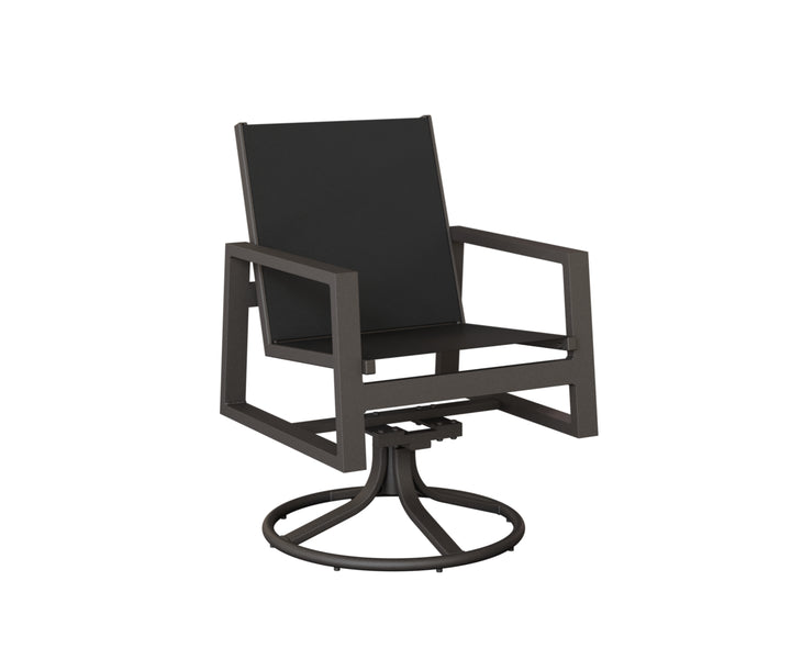 Vida Sling Swivel Rocker Dining Chair