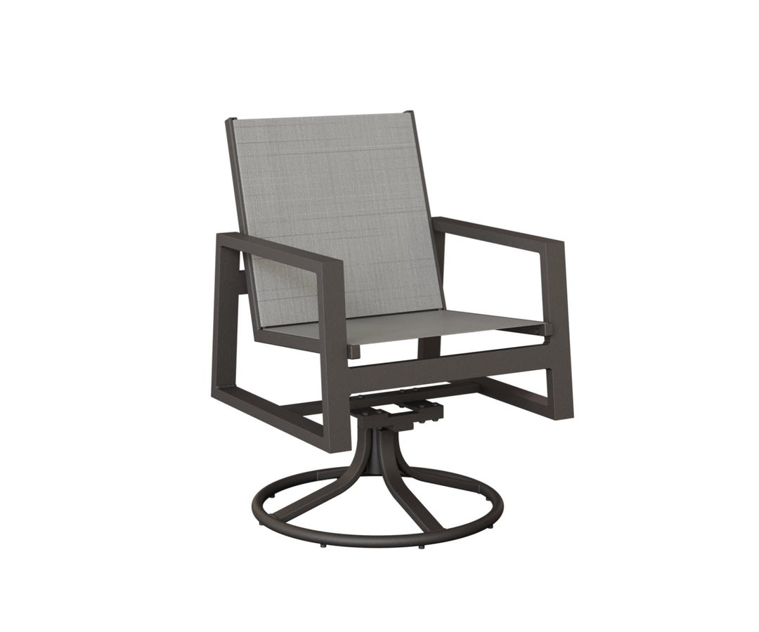 Vida High Back Sling Swivel Rocker Dining Chair