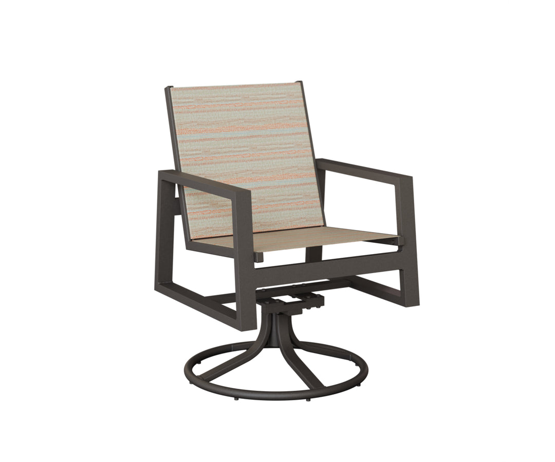 Vida Sling Swivel Rocker Dining Chair