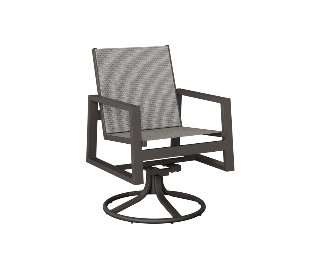 Vida High Back Sling Swivel Rocker Dining Chair