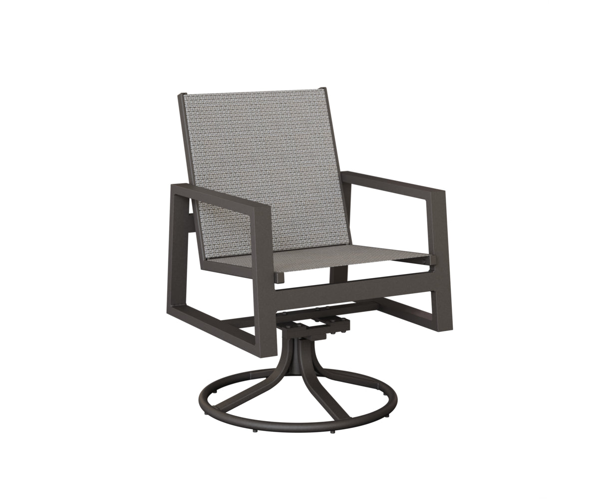 Vida High Back Sling Swivel Rocker Dining Chair