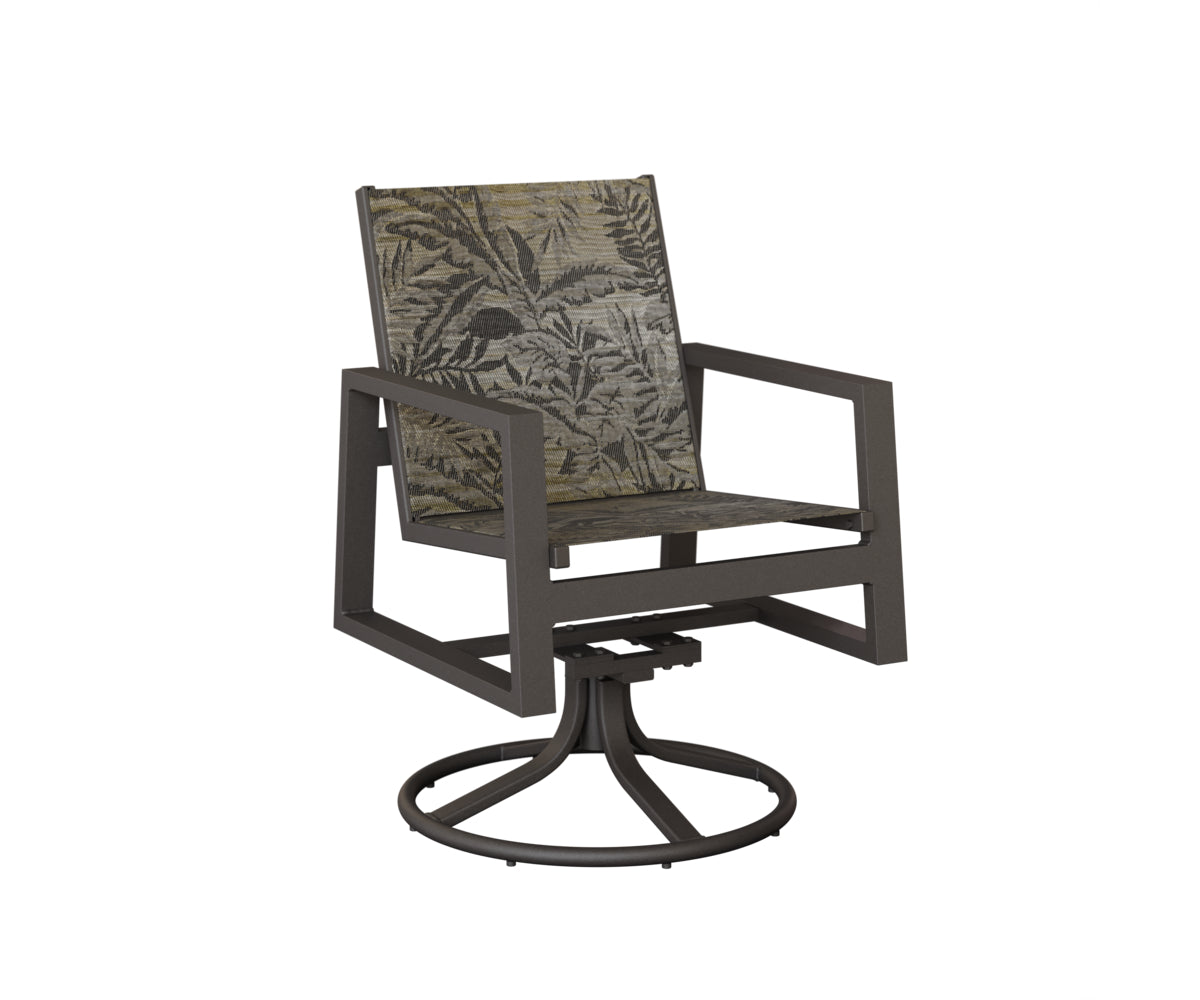 Vida Sling Swivel Rocker Dining Chair
