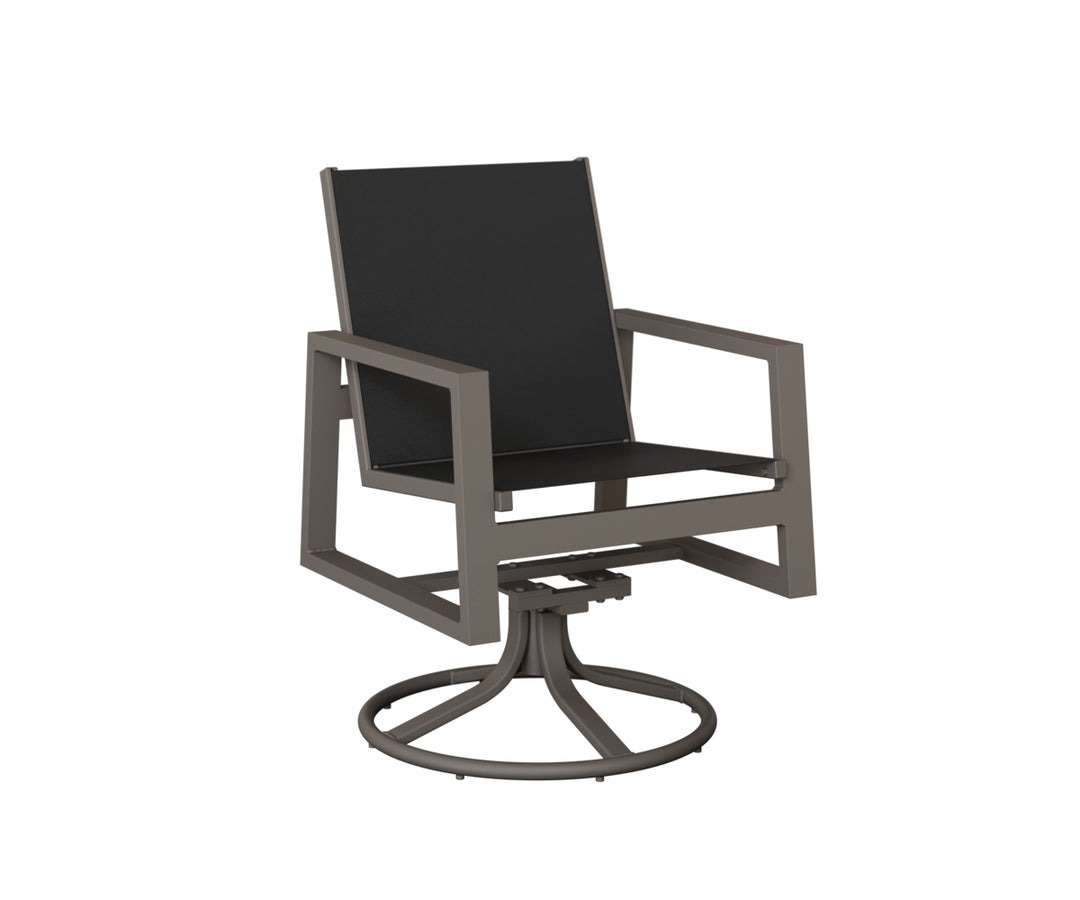 Vida Sling Swivel Rocker Dining Chair