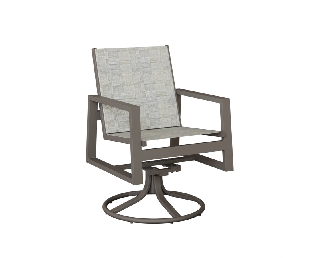 Vida Sling Swivel Rocker Dining Chair