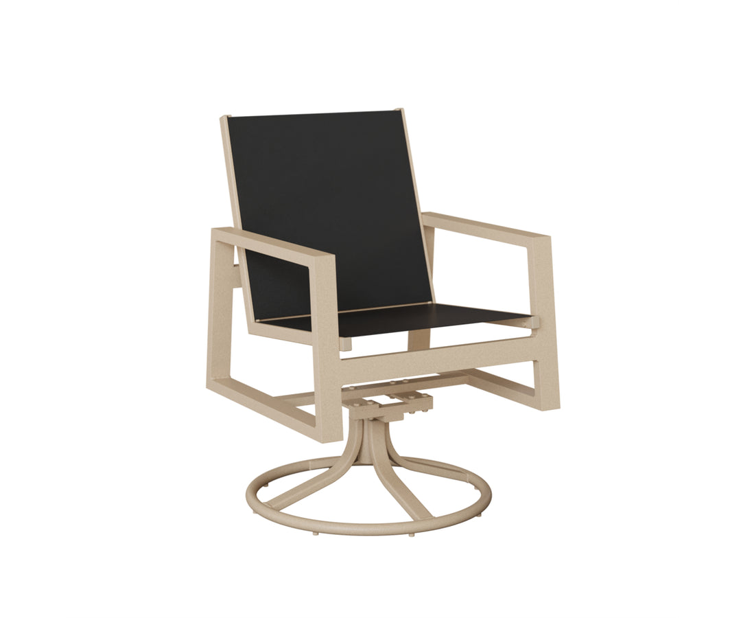 Vida Sling Swivel Rocker Dining Chair