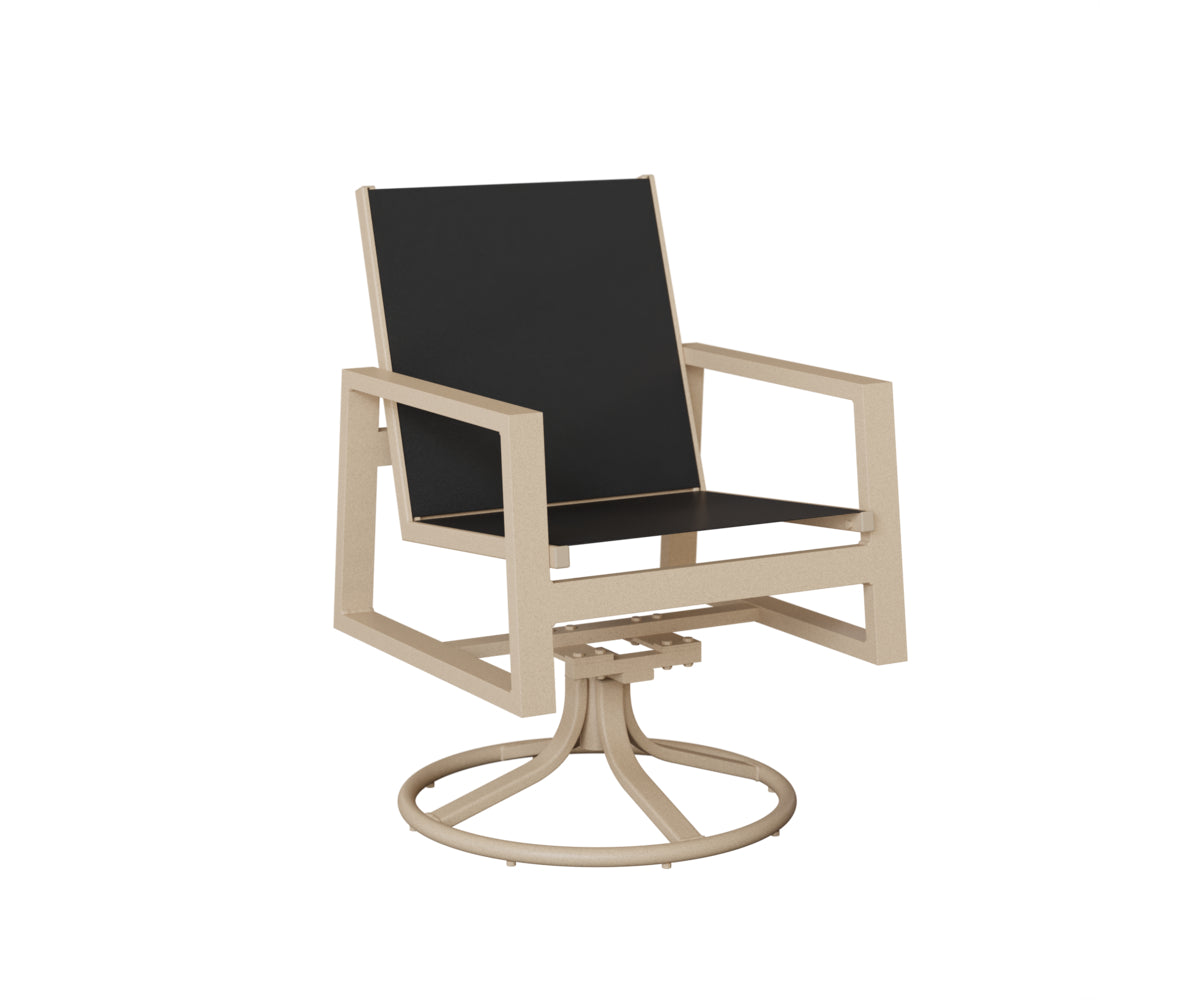 Vida Sling Swivel Rocker Dining Chair