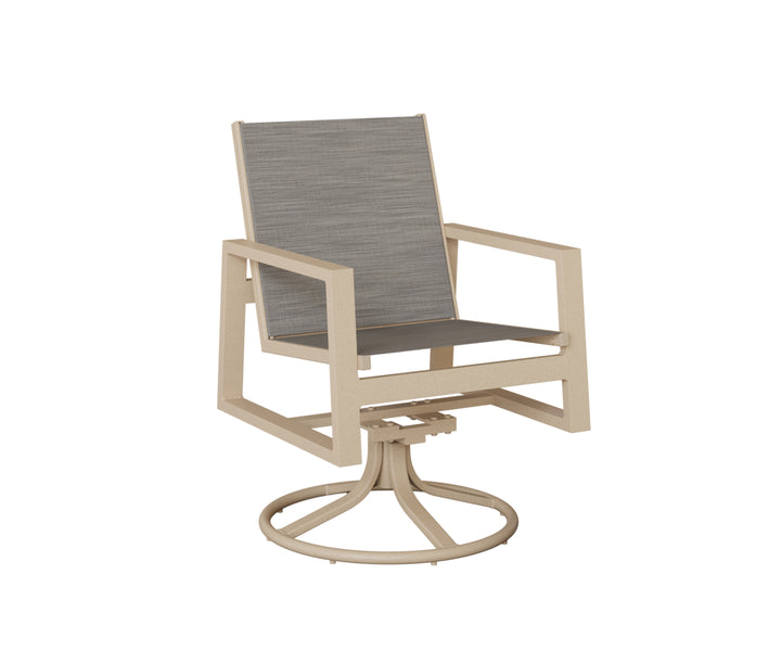 Vida Sling Swivel Rocker Dining Chair