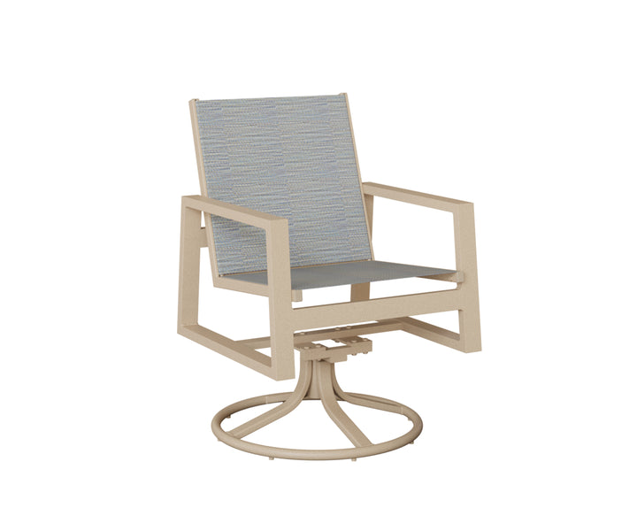 Vida Sling Swivel Rocker Dining Chair