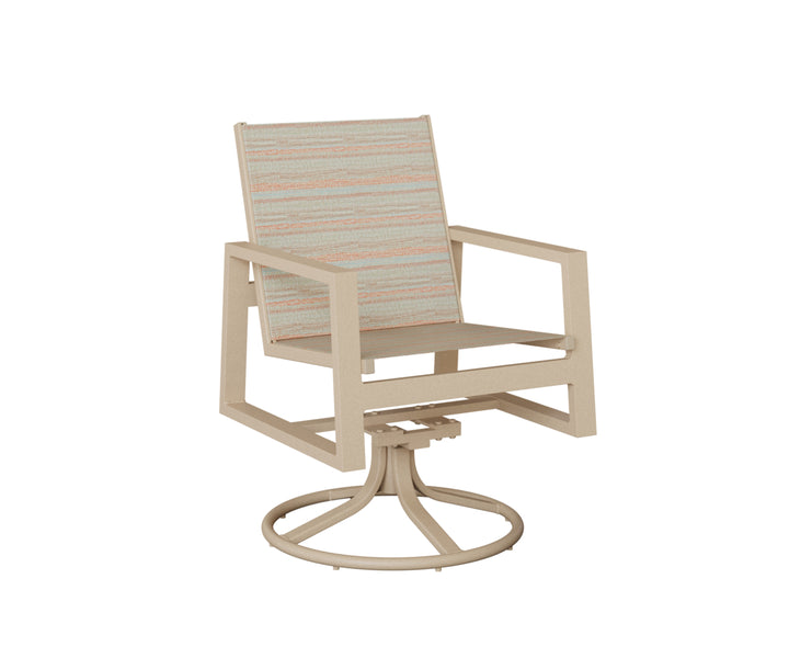 Vida Sling Swivel Rocker Dining Chair