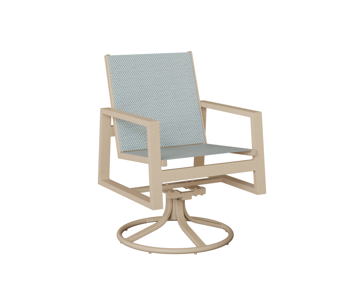 Vida Sling Swivel Rocker Dining Chair