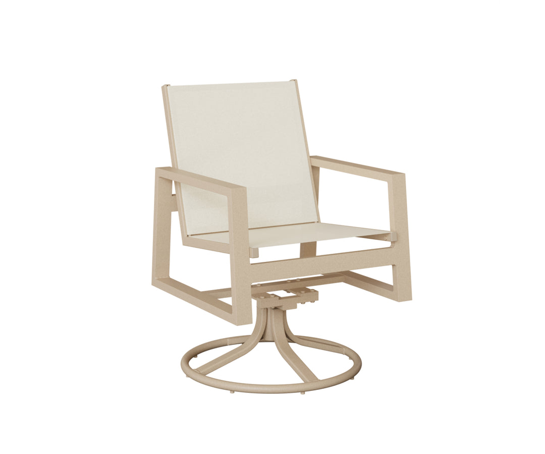 Vida Sling Swivel Rocker Dining Chair