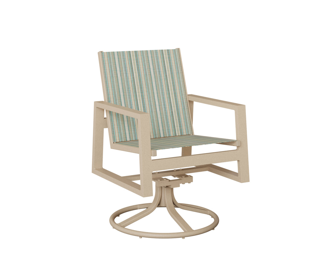Vida Sling Swivel Rocker Dining Chair