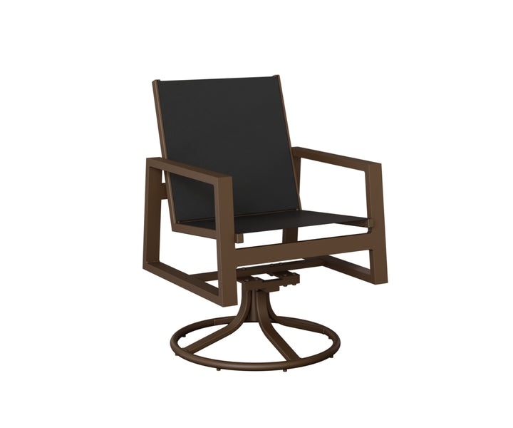 Vida Sling Swivel Rocker Dining Chair
