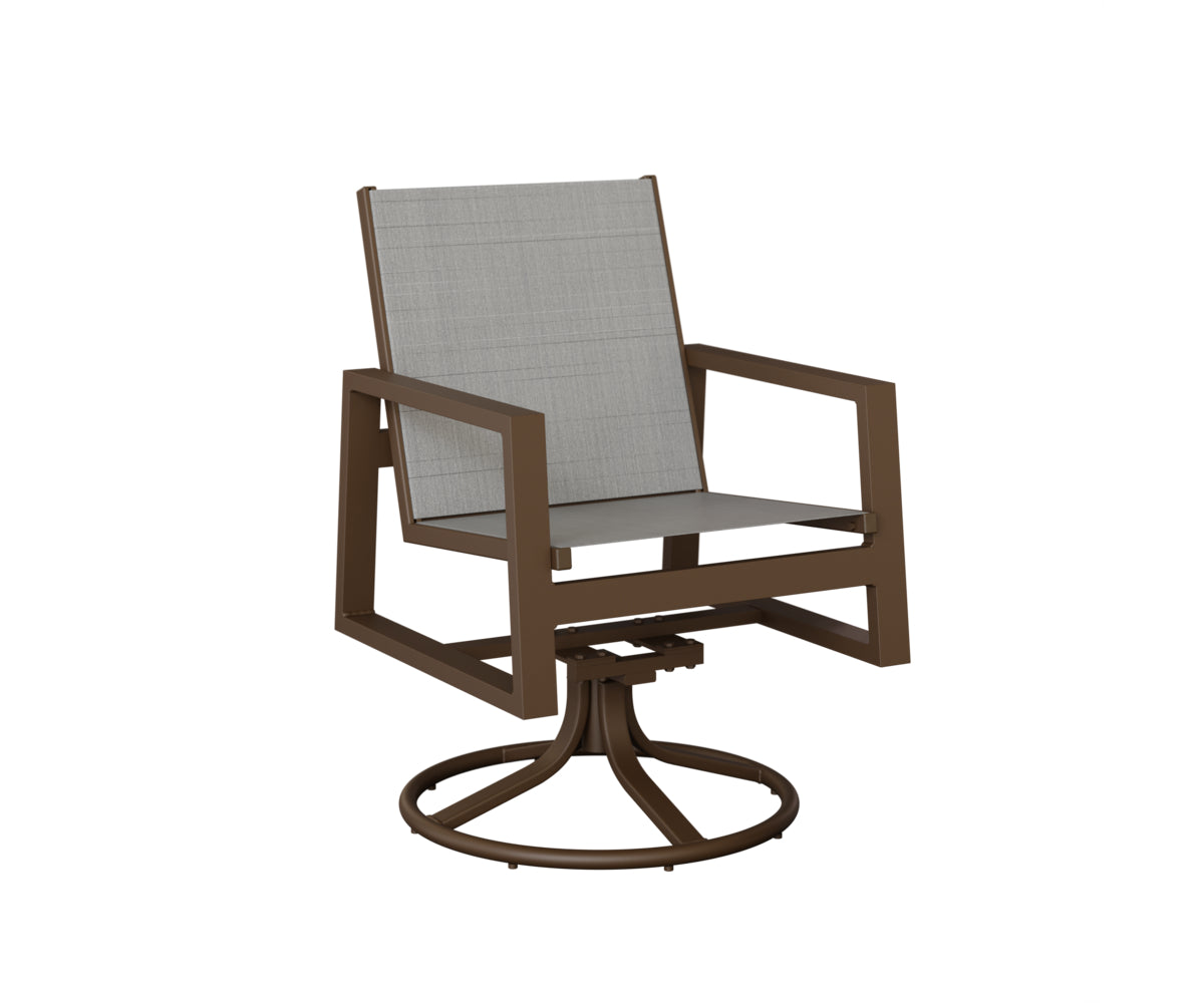 Vida High Back Sling Swivel Rocker Dining Chair