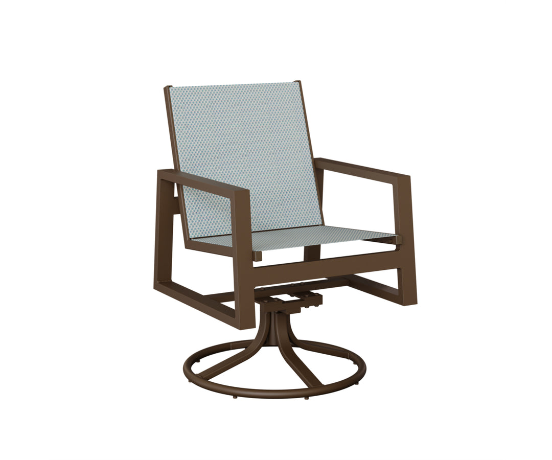Vida Sling Swivel Rocker Dining Chair