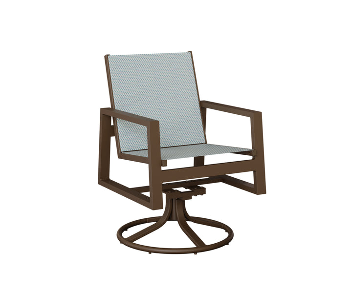Vida Sling Swivel Rocker Dining Chair
