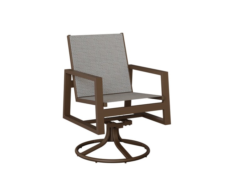 Vida High Back Sling Swivel Rocker Dining Chair
