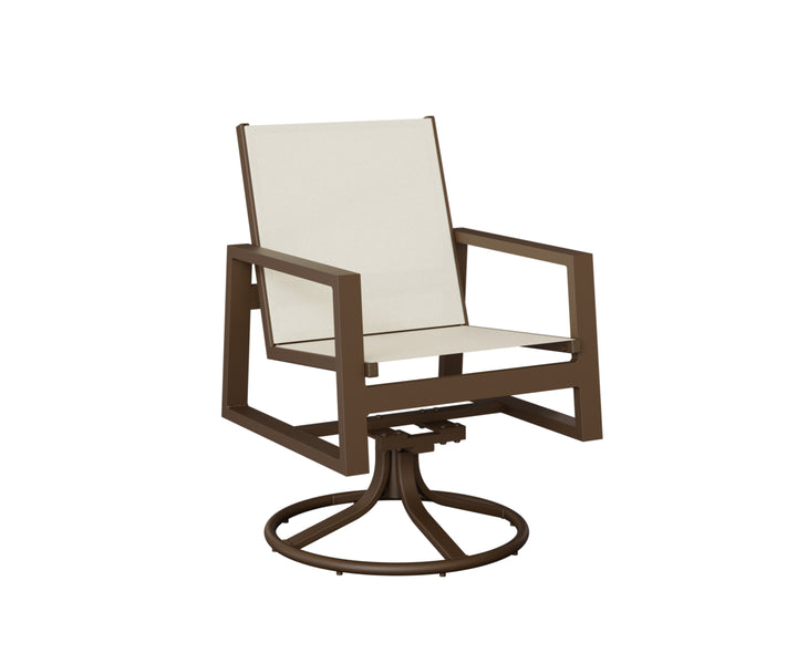 Vida Sling Swivel Rocker Dining Chair