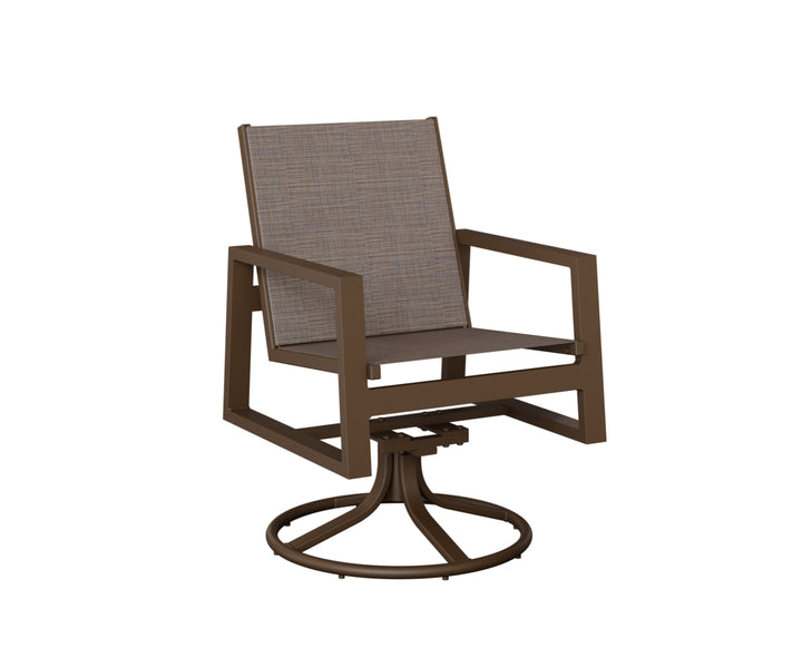 Vida Sling Swivel Rocker Dining Chair