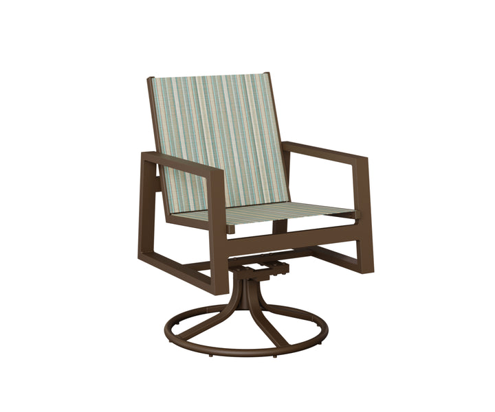 Vida High Back Sling Swivel Rocker Dining Chair