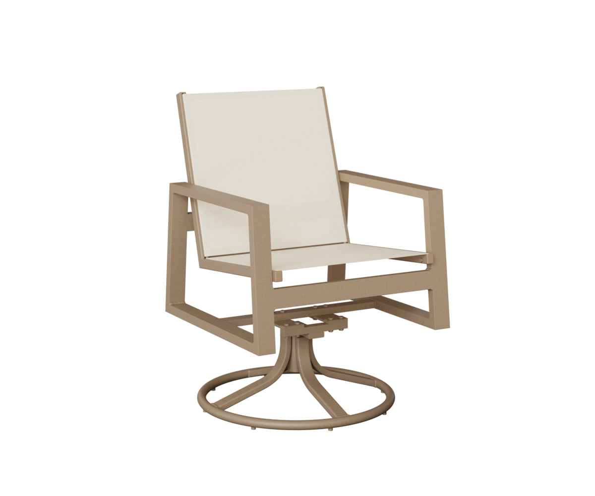 Vida Sling Swivel Rocker Dining Chair