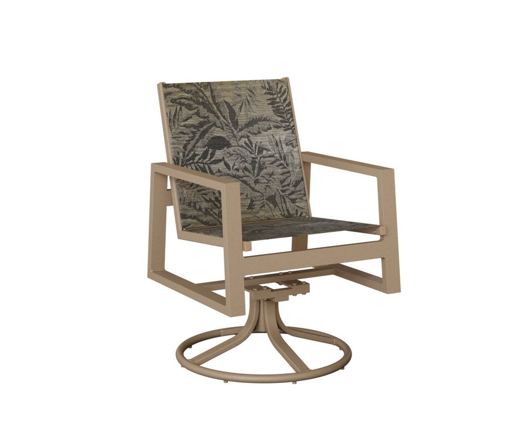 Vida Sling Swivel Rocker Dining Chair