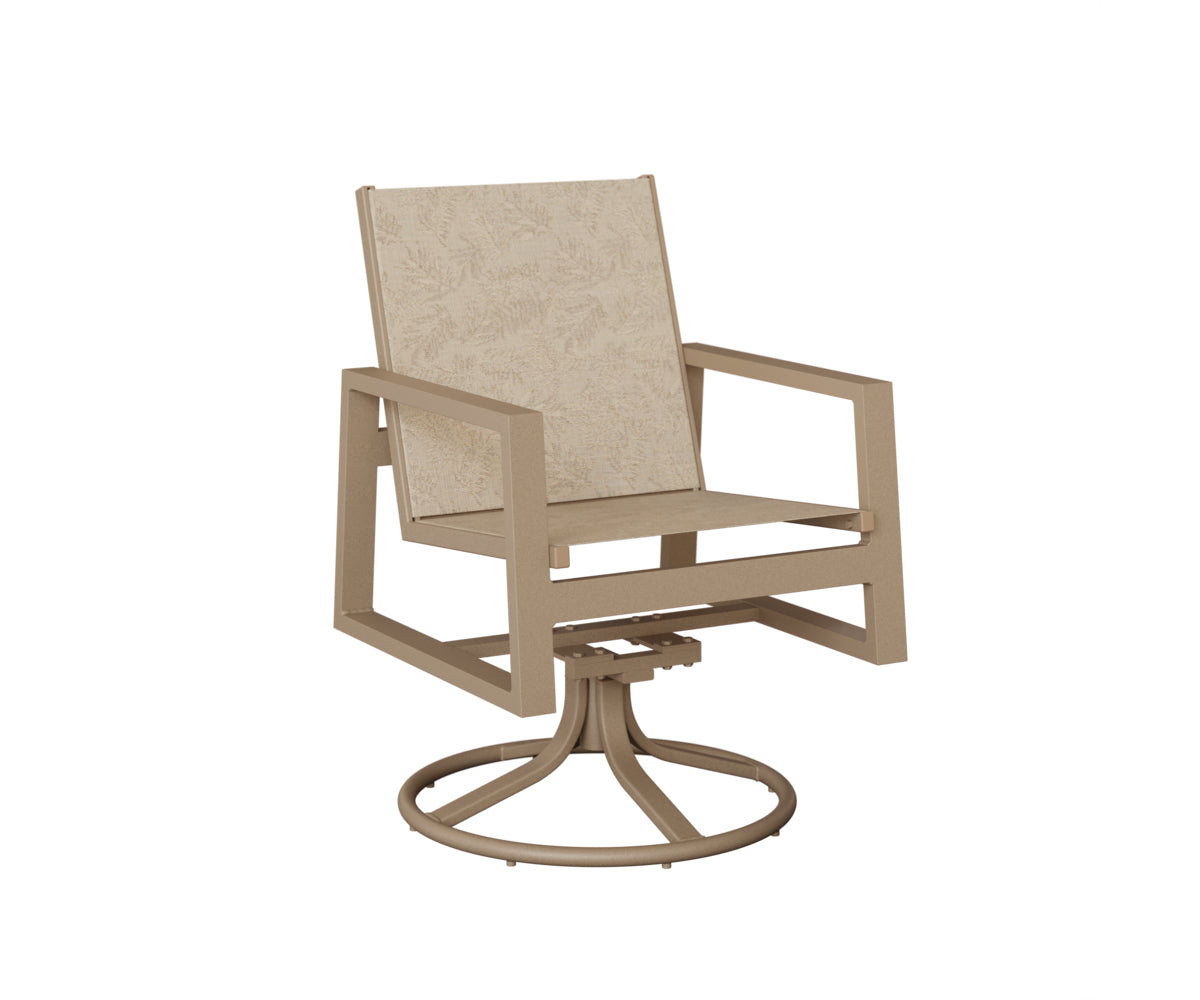 Vida High Back Sling Swivel Rocker Dining Chair
