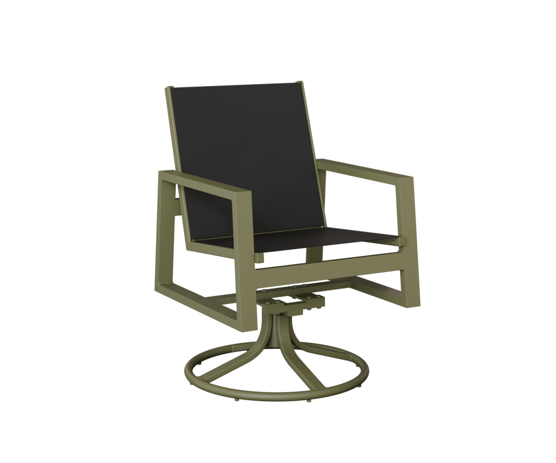 Vida Sling Swivel Rocker Dining Chair