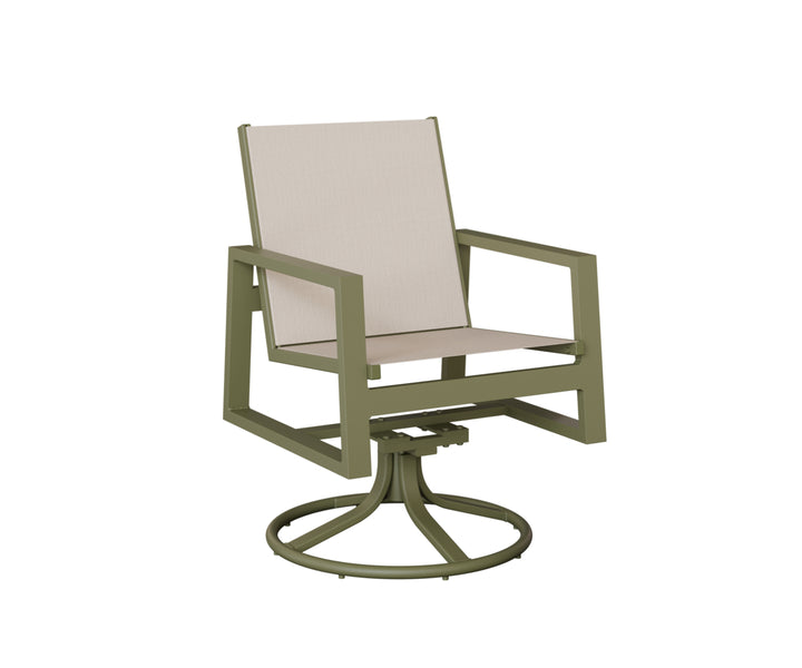 Vida Sling Swivel Rocker Dining Chair