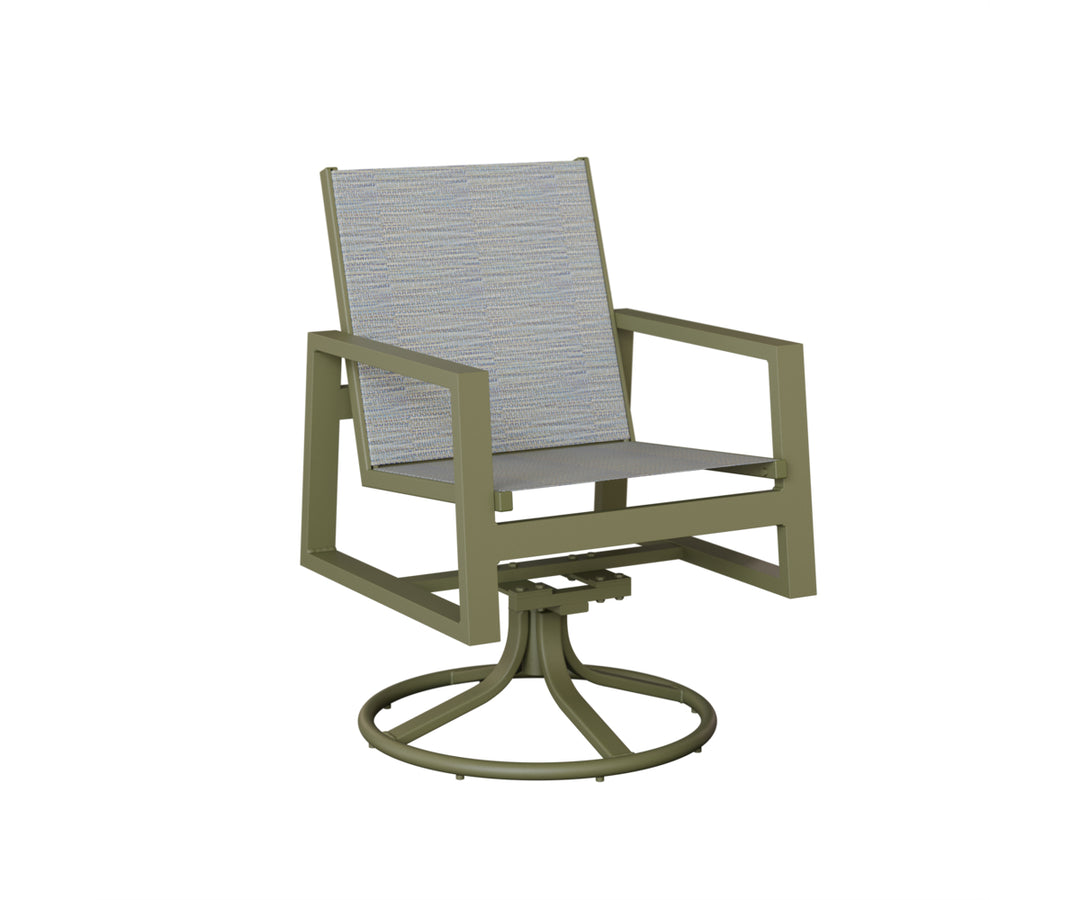 Vida Sling Swivel Rocker Dining Chair