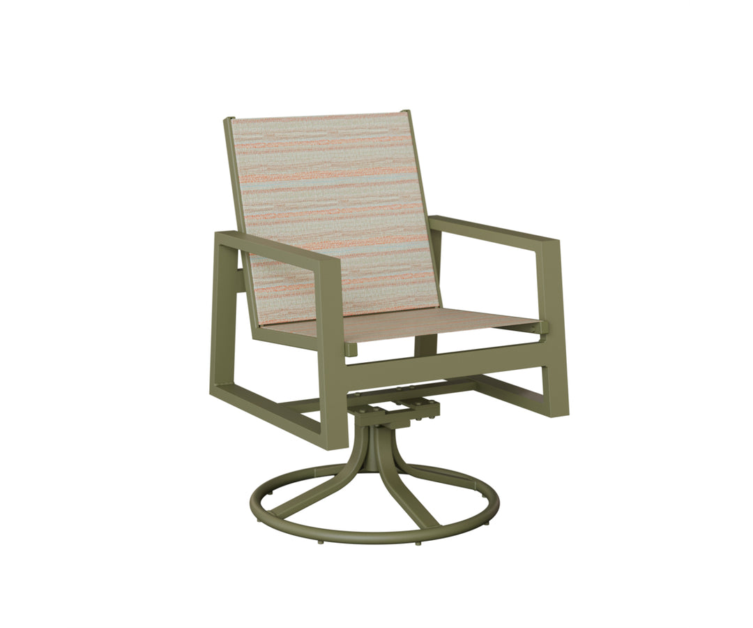 Vida Sling Swivel Rocker Dining Chair