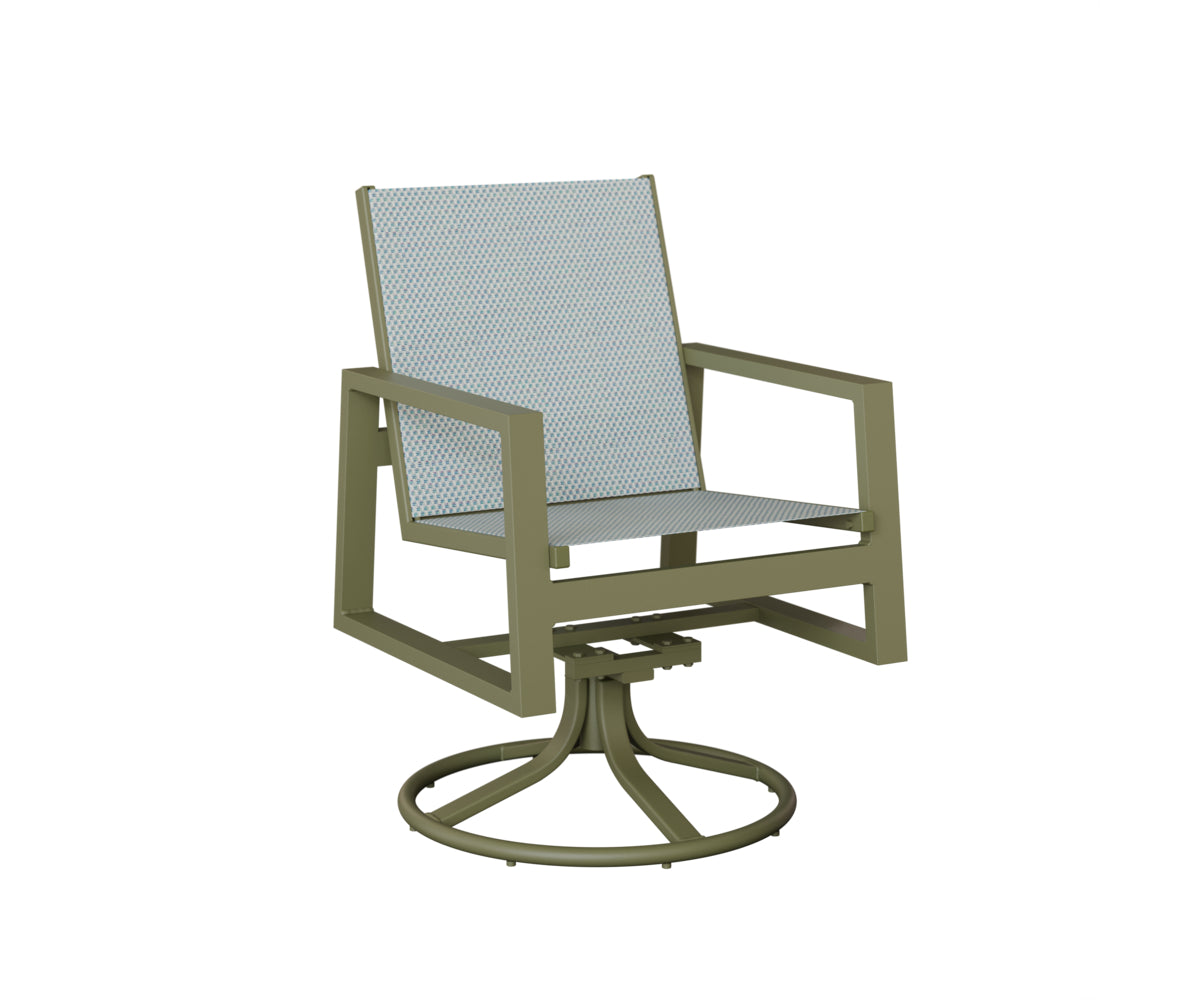 Vida Sling Swivel Rocker Dining Chair