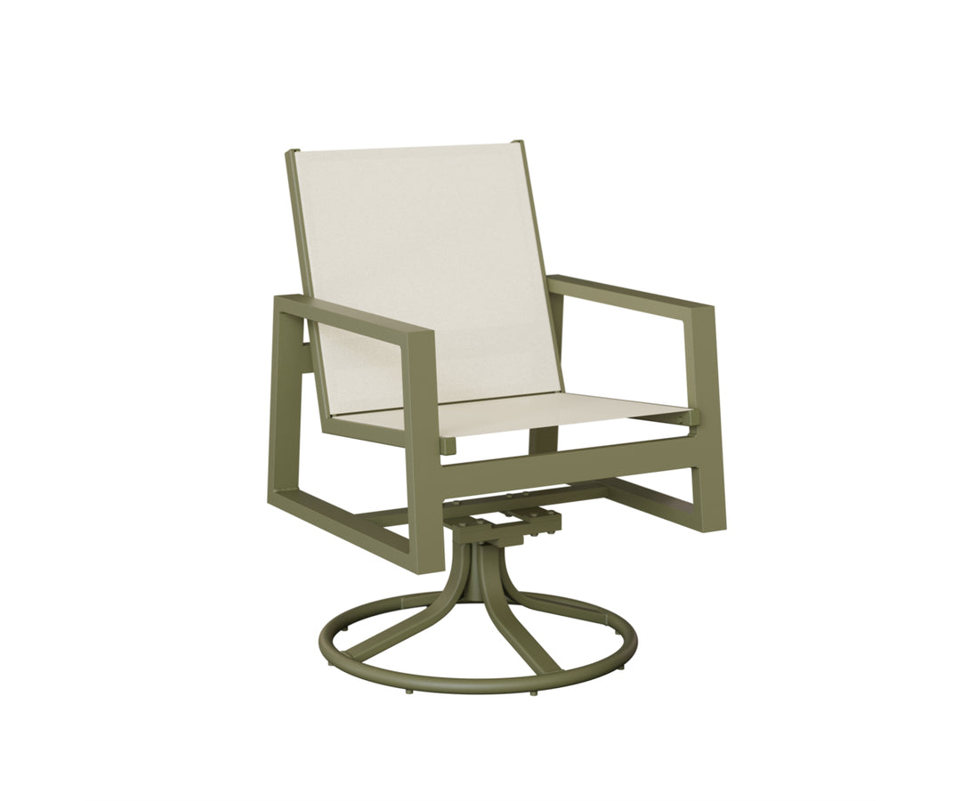 Vida Sling Swivel Rocker Dining Chair