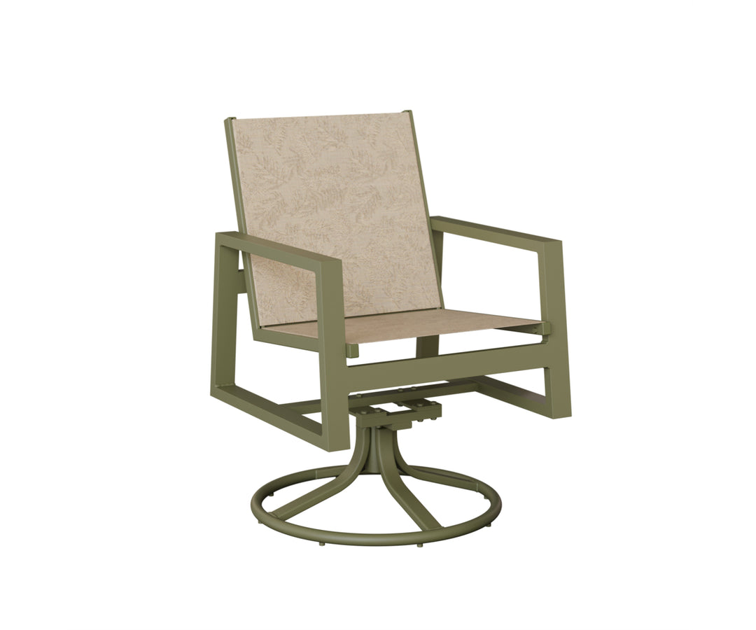 Vida Sling Swivel Rocker Dining Chair