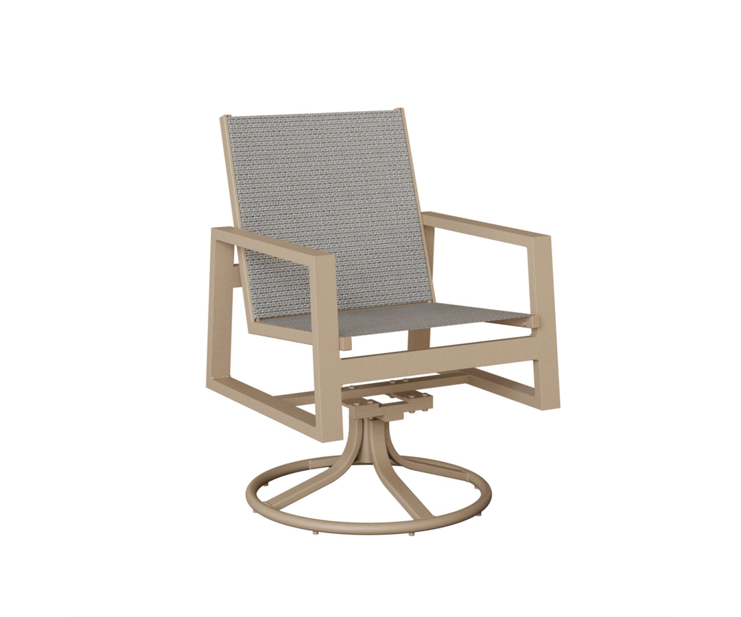 Vida Sling Swivel Rocker Dining Chair