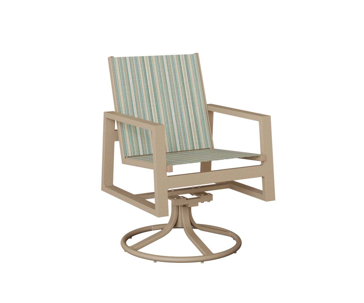 Vida Sling Swivel Rocker Dining Chair