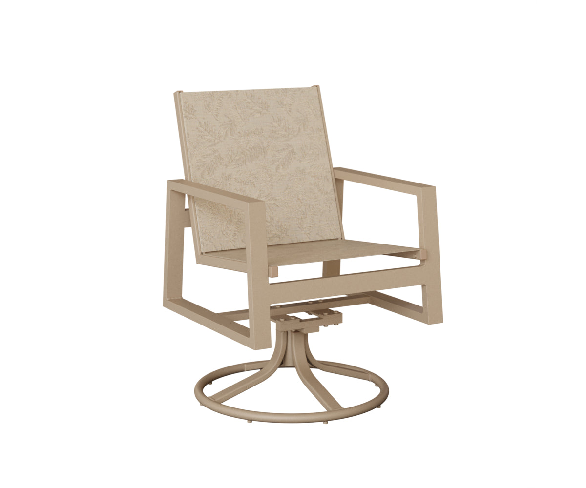 Vida Sling Swivel Rocker Dining Chair