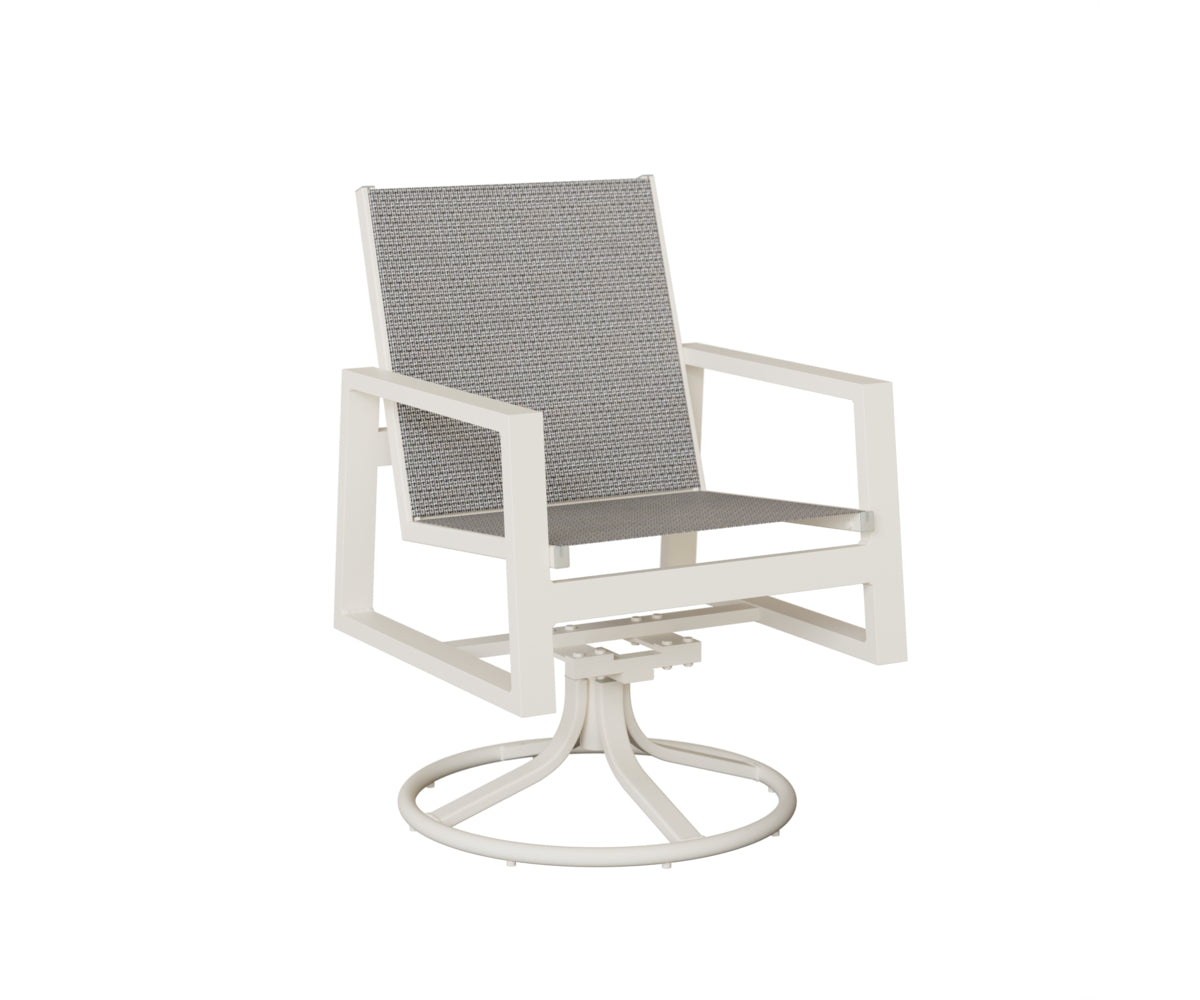 Vida High Back Sling Swivel Rocker Dining Chair
