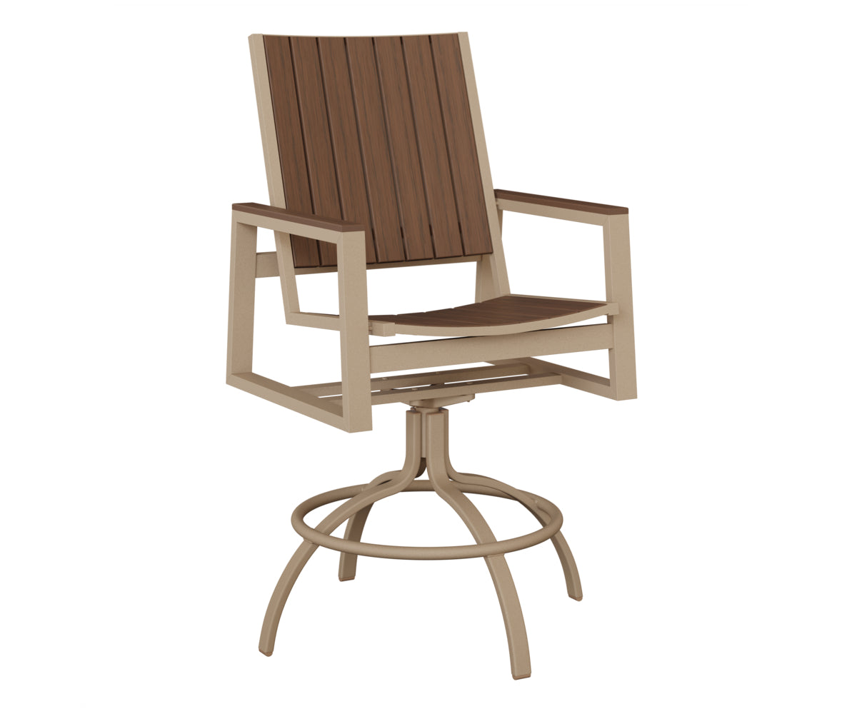 Vida Poly Swivel Bar Chair