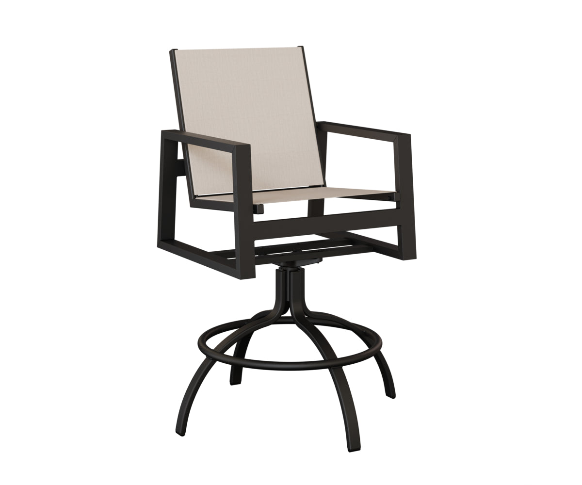 Vida Sling Swivel Bar Chair