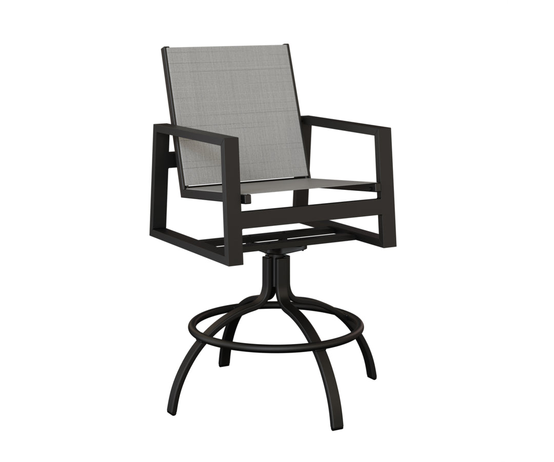 Vida Sling Swivel Bar Chair