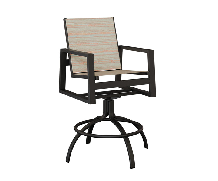 Vida Sling Swivel Bar Chair