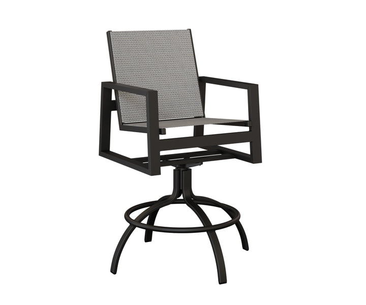 Vida Sling Swivel Bar Chair