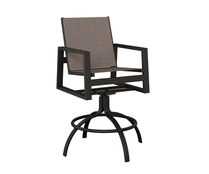 Vida Sling Swivel Bar Chair