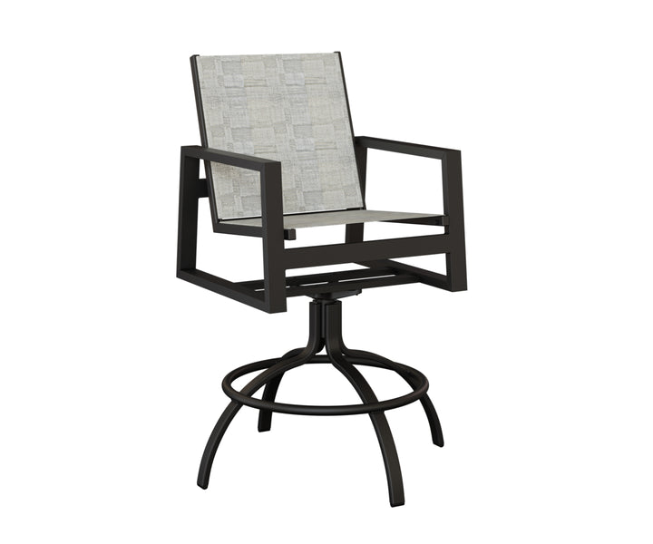 Vida Sling Swivel Bar Chair