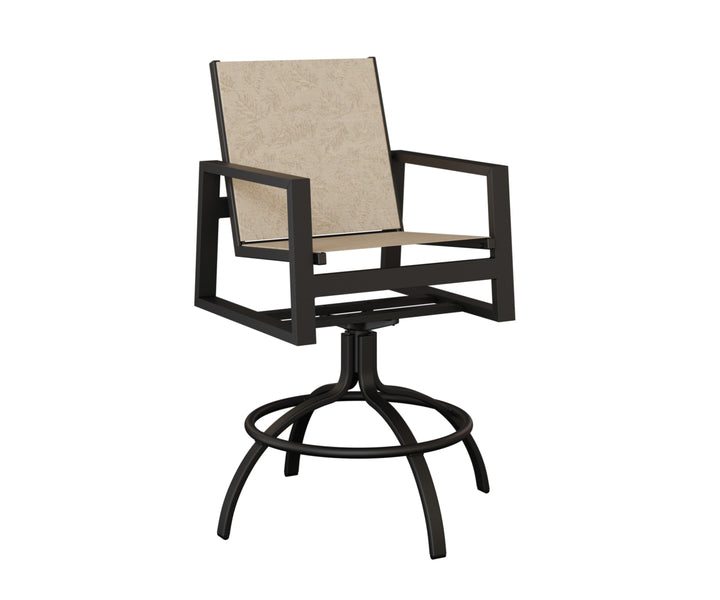 Vida Sling Swivel Bar Chair